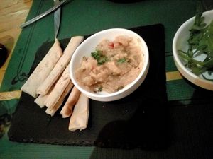 Aubergine paté at Casa Griega in Barcelona