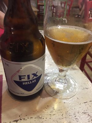 Greek beer at Casa Griega in Barcelona