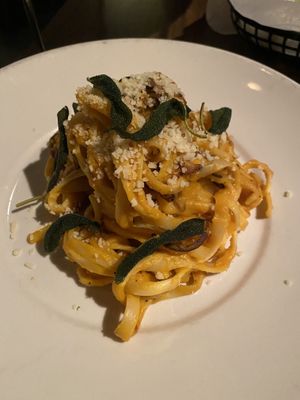 Vegan Butternut Squash Fettuccini (Special). at Triangle Tavern in Philadelphia
