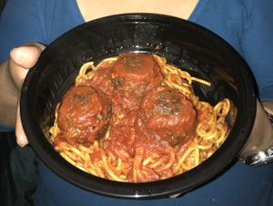 Vegan Spaghetti & Meatballs. at Triangle Tavern in Philadelphia