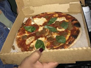 Vegan Vodka Margarita Pizza (special). at Triangle Tavern in Philadelphia