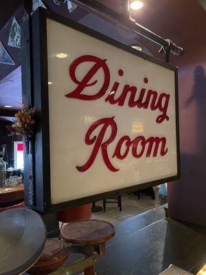 Dining Room Sign  at Triangle Tavern in Philadelphia