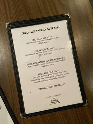 Specials as of May 24, 2022  at Triangle Tavern in Philadelphia