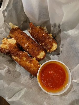 Vegan Mozzarella Sticks, yummy  at Triangle Tavern in Philadelphia
