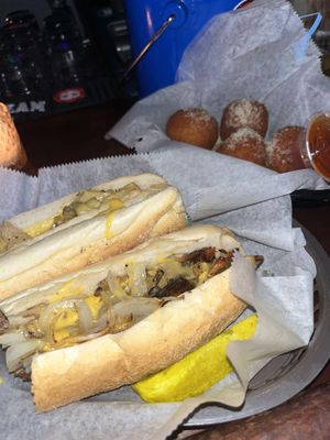 Philly & Mac and cheese balls  at Triangle Tavern in Philadelphia