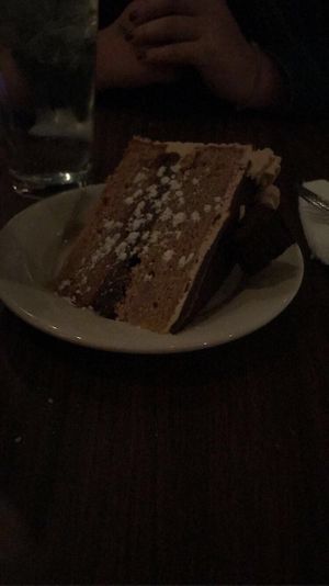 Vegan Peanut Butter Brownie Surprise Cake. at Triangle Tavern in Philadelphia
