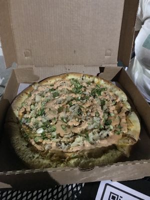 Vegan Reuben Pizza (Special). at Triangle Tavern in Philadelphia