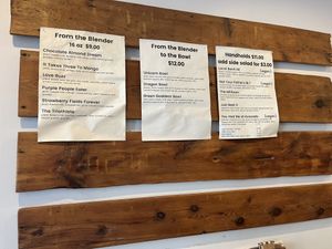 Current Menu  at Not Only Juice in Willimantic