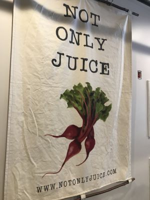 Banner at Not Only Juice in Willimantic