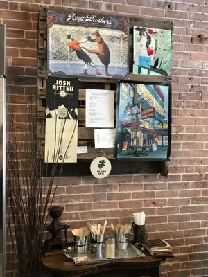 Coffee stand at Not Only Juice in Willimantic