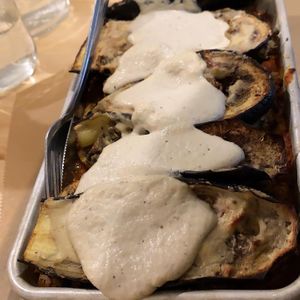 Vegan moussaka, with lentils instead of meat, so delicious!!! at Not Only Juice in Willimantic