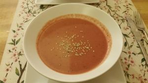 Gazpacho  at Bicocina Organic in Madrid