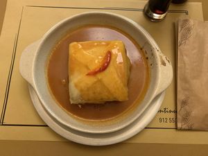 Seitan Francesinha  at Francesinhas Al Forno da Baixa in Porto