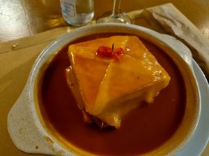 Seitan Francesinha at Francesinhas Al Forno da Baixa in Porto