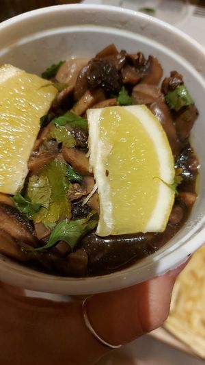 Mushroom side dish at Francesinhas Al Forno da Baixa in Porto