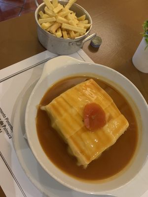 Francesinha  at Francesinhas Al Forno da Baixa in Porto