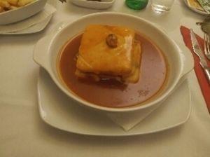 Tofu Francesinha (with mushrooms)  at Francesinhas Al Forno da Baixa in Porto