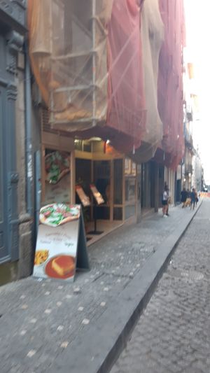 Exterior - bit dull at the moment with building works at Francesinhas Al Forno da Baixa in Porto