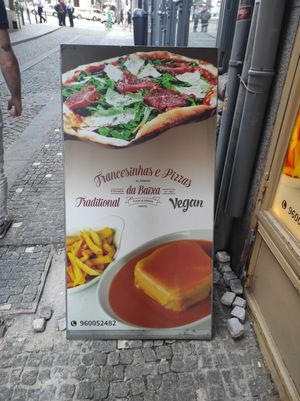 Billboard at Francesinhas Al Forno da Baixa in Porto