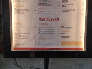 Menu at Francesinhas Al Forno da Baixa in Porto