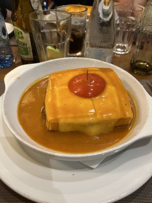 Tempeh francesinha  at Francesinhas Al Forno da Baixa in Porto