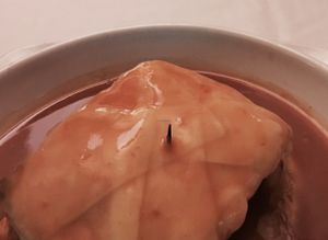 vegan Francesinha at Francesinhas Al Forno da Baixa in Porto