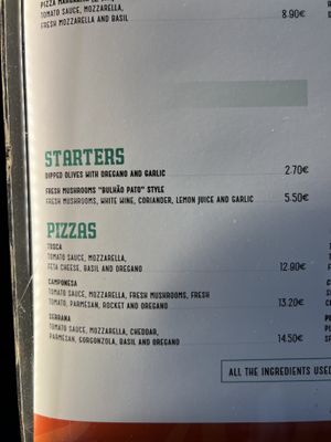 Vegan menu  at Francesinhas Al Forno da Baixa in Porto