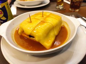 Francesinha at Francesinhas Al Forno da Baixa in Porto