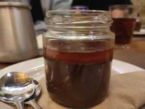 Mousse de chocolate vegan at Francesinhas Al Forno da Baixa in Porto