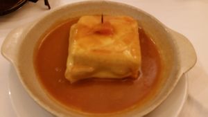 tempeh francesinha at Francesinhas Al Forno da Baixa in Porto