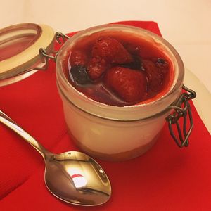 Vegan cheesecake  at Francesinhas Al Forno da Baixa in Porto