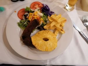 Alheira at Francesinhas Al Forno da Baixa in Porto