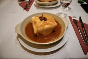 Francesinha de tofu  at Francesinhas Al Forno da Baixa in Porto