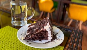 Yumm vegan chocolate cake to live for 🤤  at Bosco Verde Italian Vegan Restaurant in Ulaanbaatar