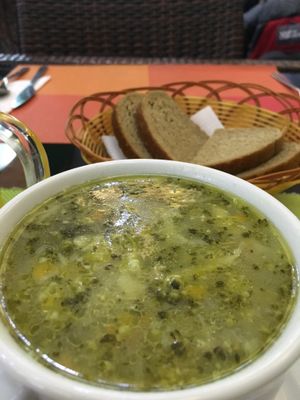 Broccoli Soup at Bosco Verde Italian Vegan Restaurant in Ulaanbaatar