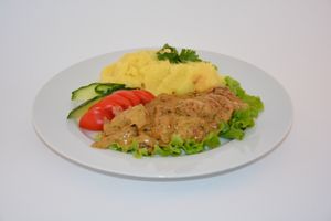 Voronoff steik italian style at Bosco Verde Italian Vegan Restaurant in Ulaanbaatar