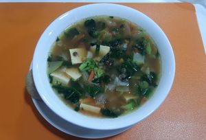 Lentil soup at Vitos Vegan - Витос веган in Ulaanbaatar