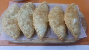 Vegan khuushuur at Vitos Vegan - Витос веган in Ulaanbaatar