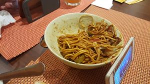 veg show mein at Simply Veggie in Bedford