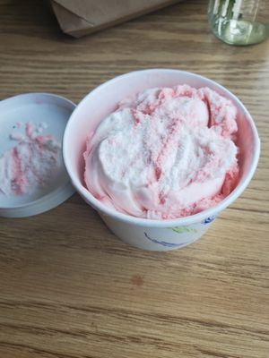 Cherry 🍒 vanilla 😋 ice cream at The Nile Cafe in Philadelphia