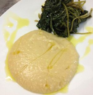 broad beans purée and chicory at Primo in Otranto