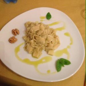 tagliatelle with walnut pesto at Primo in Otranto