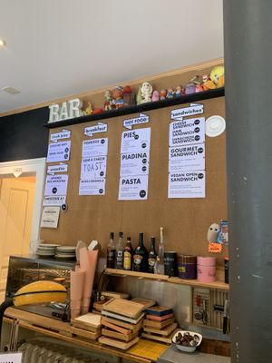 Food menu of the day   at Airtime Cafe in Lauterbrunnen