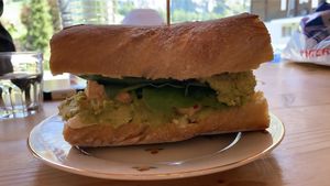 Vegan sandwich  at Airtime Cafe in Lauterbrunnen