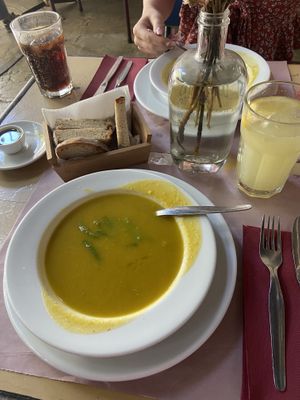 Vegetable soup  at Cantina LX in Lisbon