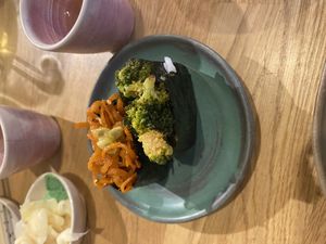 Sushi (orange is carrot)  at Youmiko Sushi in Krakow