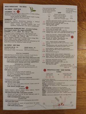 Menu at Youmiko Sushi in Krakow