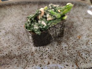 Spinach at Youmiko Sushi in Krakow
