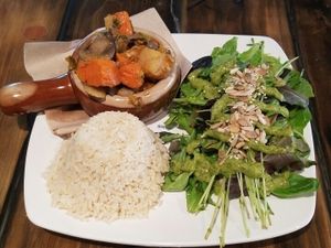 Tempeh Stew at Panthere Verte - St. Denis in Montreal