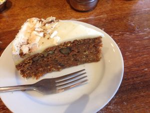 Carrot cake at Panthere Verte - St. Denis in Montreal